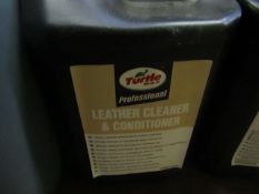 3x TurtleWax - Leather Cleaner & Conditioner - 5 Litres - Unused & Sealed.