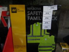 AA - Reflective Safety Vest Family Pack - Unchecked & Boxed.