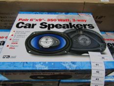 Streetwize Audio - Pair 6" x 9" 350w 3-Way Car Speakers - Unchecked & Boxed.