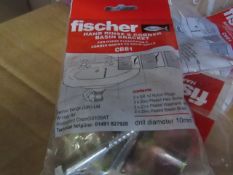 10x Fischer - Hand Rinse & Corner Basin Bracket CBB1 - All Unused & Packaged.