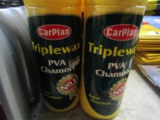 4x Carplan - Triplewax PVA Chamois Super Absorbent - Unused.