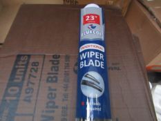 10x Bluecol - 23" Traditional Wiper Blade - All Packaged & Boxed. Box is Dirty.