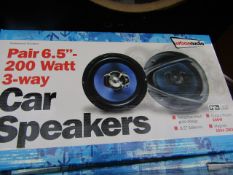 Streetwize Audio - Pair 6.5" 200w 3-Way Car Speakers - Unchecked & Boxed.