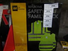 AA - Reflective Safety Vest Family Pack - Unchecked & Boxed.