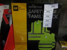 AA - Reflective Safety Vest Family Pack - Unchecked & Boxed.