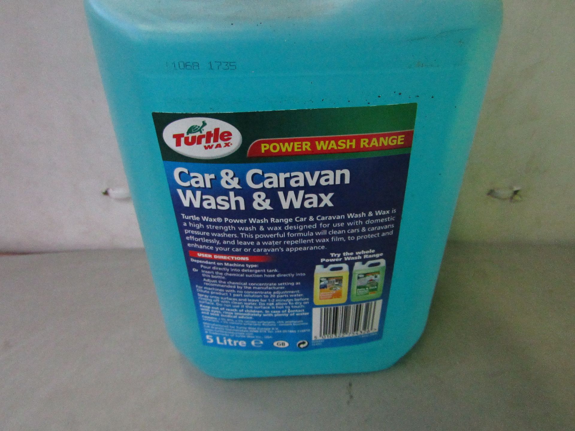 Turtle Wax - Car & Caravan Wash & Wax (5 Litre) - Unused.