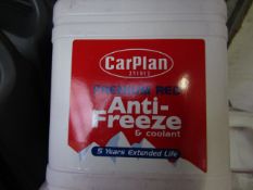 5x CarPlan - Red Advance Anti-Freeze & Coolant (5 Years Extended life) - 2 Litres - Sealed.