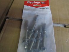 10x Fischer - Throughbolts 10 x 96 (Packs of 5) - All Unused & Packaged.