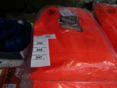 Viking - HI-Vis Orange FR PU - Bib n Brace Coverall - Size Small - All Unused & Packaged.