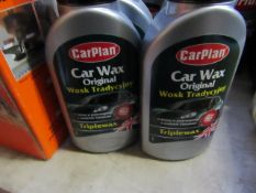 5x CarPlan - Car Wax 375ml - All Unused.