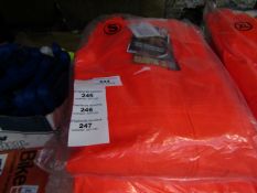 Viking - HI-Vis Orange FR PU - Bib n Brace Coverall - Size Small - All Unused & Packaged.