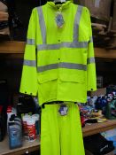 ST WorkWear - Hi-Vis Yellow PU Jacket - Size Medium - Unused. ST WorkWear - Hi-Vis Yellow PU