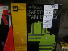 AA - Reflective Safety Vest Family Pack - Unchecked & Boxed.