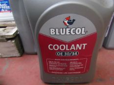 5x Bluecol - Coolant OE 30/34 - 5 Litres - Sealed.