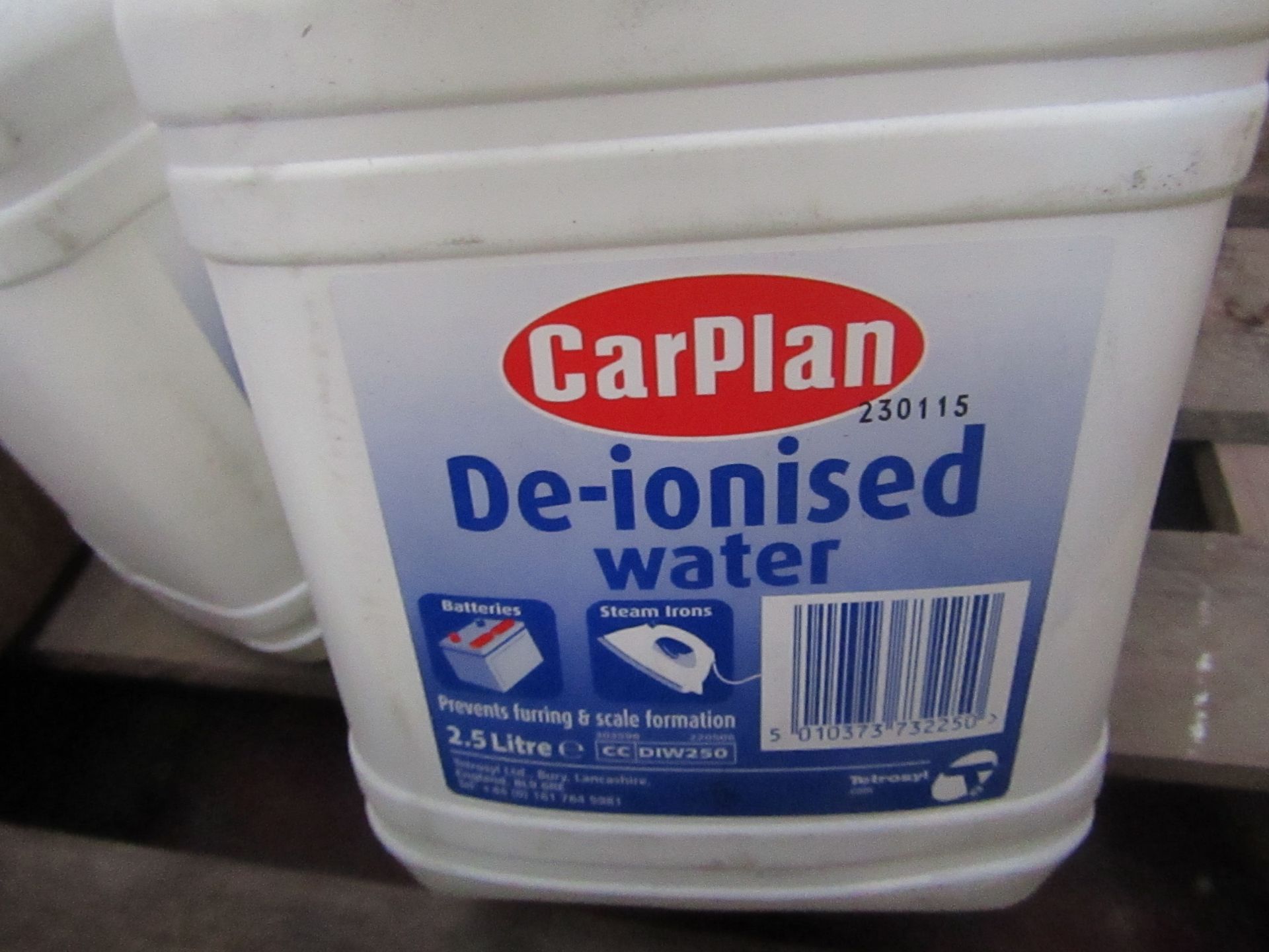 4x CarPlan - De-Ionised Water - 2.5 Litre Each - Sealed.