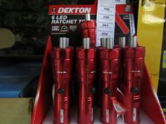 Dekton - Ratchet Torch (6 LEDs) - New with Tags.