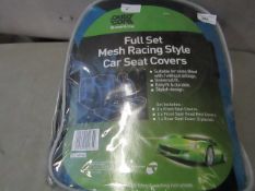 Autocare - Full Set Mesh Racing Style Car Seat Covers (Universal Fit) - Unchecked & Packaged.