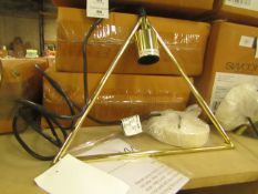 | 1X | SWOON MIDI TRIANGLE PENDANT LIGHT IN BRASS | UNCHECKED AND BOXED | RRP £79 |