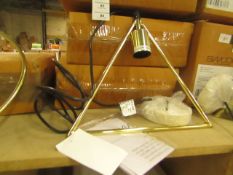 | 1X | SWOON MIDI TRIANGLE PENDANT LIGHT IN BRASS | UNCHECKED AND BOXED | RRP £79 |