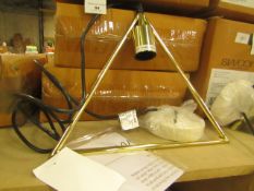 | 1X | SWOON MIDI TRIANGLE PENDANT LIGHT IN BRASS | UNCHECKED AND BOXED | RRP £79 |