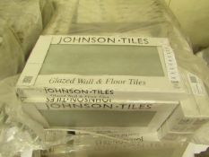 2x Packs of 5 Sherwood smoke Matt finish 300x600 wall and Floor Tiles By Johnsons, New, the pallet