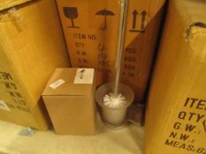 Toilet brush holder, new and boxed.