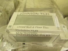 2x Packs of 5 Sherwood smoke Matt finish 300x600 wall and Floor Tiles By Johnsons, New, the pallet