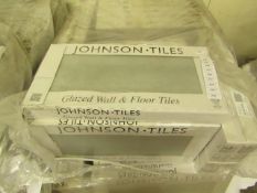 2x Packs of 5 Sherwood smoke Matt finish 300x600 wall and Floor Tiles By Johnsons, New, the pallet