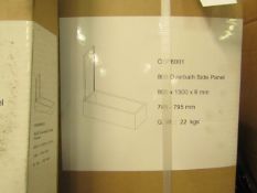 800 Overbath side panel, 800 x 1500 x 6mm, new and boxed. OSP8001