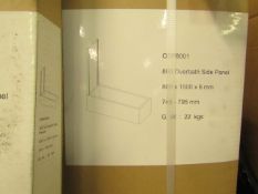 800 Overbath side panel, 800 x 1500 x 6mm, new and boxed. OSP8001