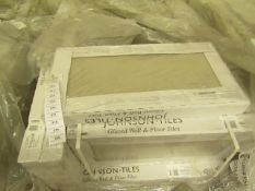 2x Packs of 5 Natural Mink Matt Finish 300x600 wall and Floor Tiles By Johnsons, New, the RRP per