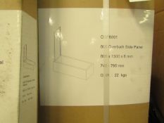 800 Overbath side panel, 800 x 1500 x 6mm, new and boxed. OSP8001