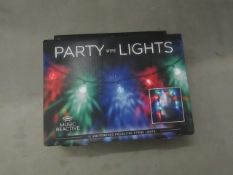 2x Paladone - Party Wire Lights (Music Reactive) - Unused & Boxed.