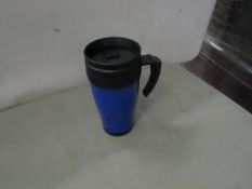 2 x Blue Travel Cups. New.