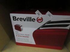 Breville - Stainless Steel Red - 2 Slice Toaster - Unchecked & Boxed.