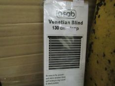 Asab - Venetian Blind 130cm Drop 105cm Long (White) - Unused & Packaged.