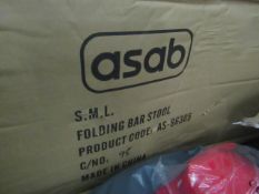 Asab Folding bar Stool. Boxed but unchecked