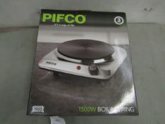 PIFCO - 1500W Boiling Ring / Single Electric Hob - Unchecked & Boxed.