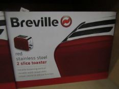 Breville - Stainless Steel Red - 2 Slice Toaster - Unchecked & Boxed.