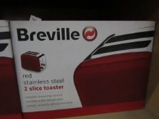 Breville - Stainless Steel Red - 2 Slice Toaster - Unchecked & Boxed.