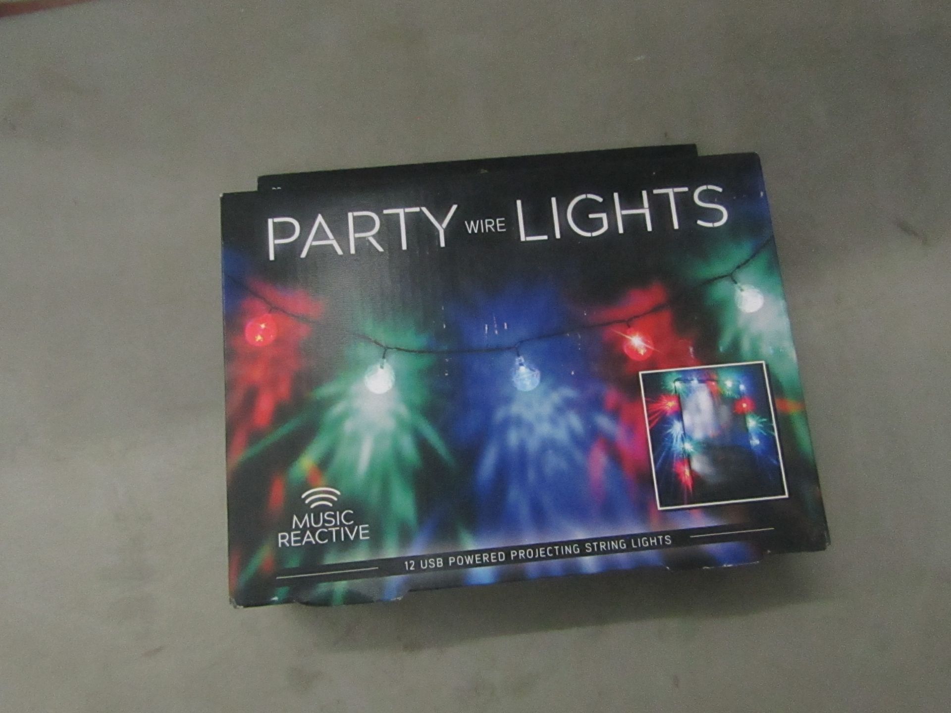 2x Paladone - Party Wire Lights (Music Reactive) - Unused & Boxed.