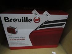 Breville - Stainless Steel Red - 2 Slice Toaster - Unchecked & Boxed.