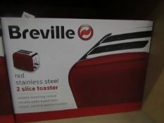 Breville - Stainless Steel Red - 2 Slice Toaster - Unchecked & Boxed.