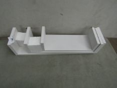 2x Asab - 3 Pc Floating U-Shelves (White) - Unused & Packaged.