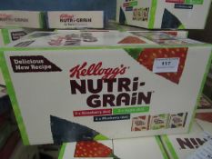 2x Boxes of 42 Various Flavours Kelloggs Nutri Grain Bars. BB Dates range from 11/9/20 - 26/11/20