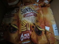 2x Packs of Sunbites - Grainwaves Honey Glazed Barbeque Flavour (6 Packs Per Unit) - BB 07/11/20 -