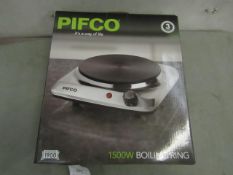 PIFCO - 1500W Boiling Ring / Single Electric Hob - Unchecked & Boxed.