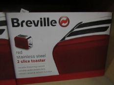 Breville - Stainless Steel Red - 2 Slice Toaster - Unchecked & Boxed.