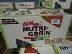 2x Boxes of 42 Various Flavours Kelloggs Nutri Grain Bars. BB Dates range from 11/9/20 - 26/11/20