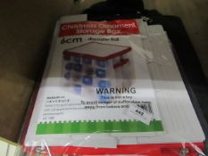 Christmas Ornament - Storage Box 30x30x30cm - Unchecked & Packaged.